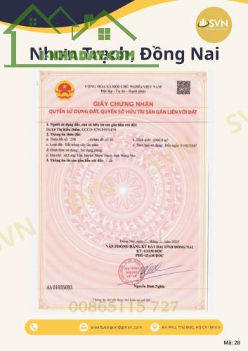 💎 ĐÓN ĐẦU CÚ HÍCH VÀNH ĐAI 3 – SỞ HỮU 1.000m² ĐẤT ODT TẠI LONG TÂN, NHƠN TRẠCH - 1