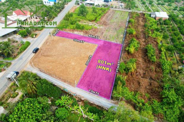 Bán đất 2 mặt tiền ĐT 816 xã Thạnh Hòa , Bến Lức dt 1351m2 đất vườn giá 2,8 tỷ - 5