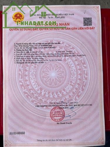 Bán Đất full thổ cư gần safari tại mặt tiền đường An Nhơn Tây rộng 12m ngộp ngân hàng nên