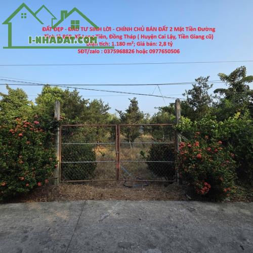 ĐẤT ĐẸP - ĐẦU TƯ SINH LỜI - CHÍNH CHỦ BÁN ĐẤT 2 Mặt Tiền Đường Tỉnh lộ 868, Xã Long Tiên, - 4