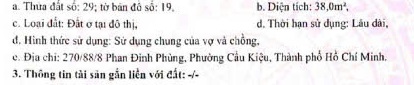 Lô đất 3.8x11m 270/88/8 Phan Đình Phùng 5.6 tỷ