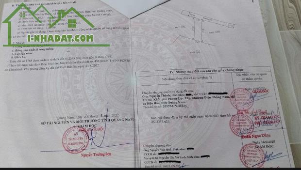 ĐẤT  ĐẸP – GIÁ TỐT  – CHÍNH CHỦ CẦN BÁN GẤP ĐẤT Tại Xã Điện Hòa, Thị xã Điện Bàn, Quảng