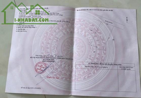 Cần bán nền diện tích 5x10m full thổ cư - Gần trung tâm Mỹ Tho, cách đường nhựa lớn 120m