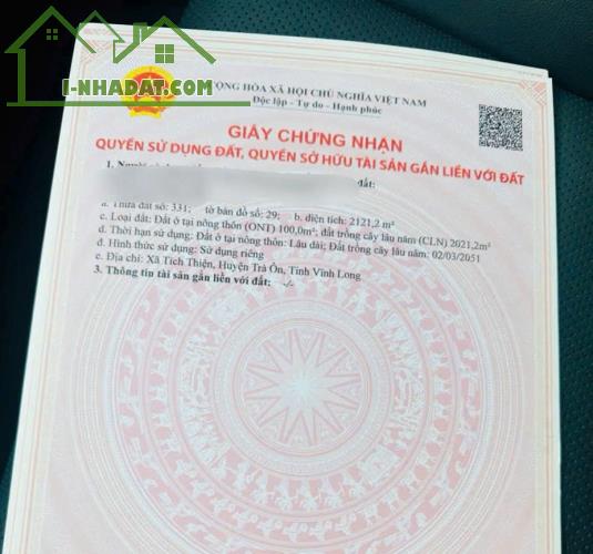 CẦN BÁN ĐẤT VƯỜN GIÁ TỐT – TÍCH THIỆN, TRÀ ÔN, VĨNH LONG - 4