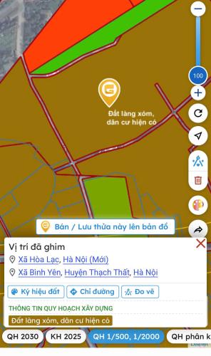 166m giá 35tr/m Lô đất xây trọ tại Thôn 9 xã Hòa Lạc, giá cực êm - 3