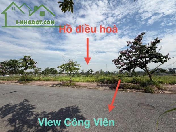 Bán 365m2 mặt tiền 20m hướng Đông Nam gần hồ điều hoà Nam Vĩnh Yên, sát góc, view vườn hoa