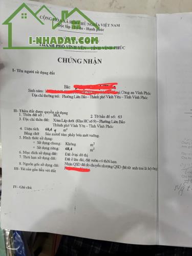 BÁN GẤP NHÀ 3 TẦNG HIỆN ĐẠI- TRUNG TÂM TP. VĨNH YÊN SÁT BV ĐA KHOA TỈNH 68,4m giá 3,45 TỶ - 4
