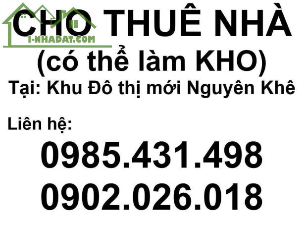 Chính chủ cho thuê nhà tại khu đô thị Nguyên Khê - Phúc Thịnh, Hà Nội