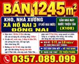 BÁN 1245m2 KHO, NHÀ XƯỞNG XÃ HỐ NAI 3 (P.HỐ NAI MỚI) ĐỒNG NAI, GẦN NHÀ MÁY NƯỚC THIỆN TÂN