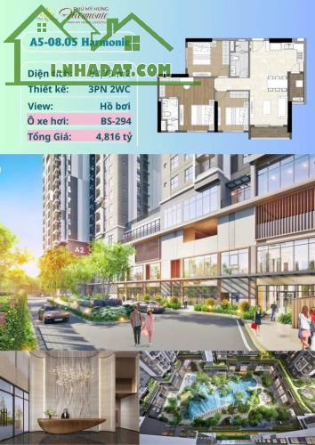 900TR BẠN ĐÃ CÓ CƠ HỘI SỞ HỮU CĂN HỘ PHÚ MỸ HƯNG – HARMONIE 3PN 2 WC. GỌI NGAY 0901323786