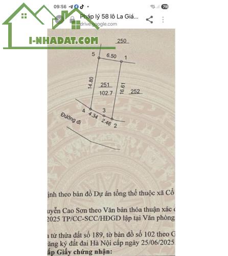 Cần bán lô đất 101,2m tại thôn La Gián (Cổ Đông cũ), nay là La Gián, Hòa Lạc, Hà Nội