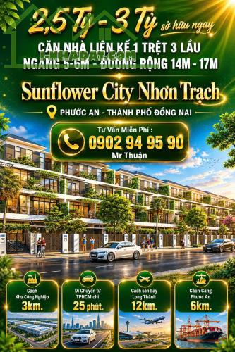 Cần bán nền đất dự án Sunflower city Thăng Long Real - Nhơn Trạch - Thành Phố Đồng Nai. - 2