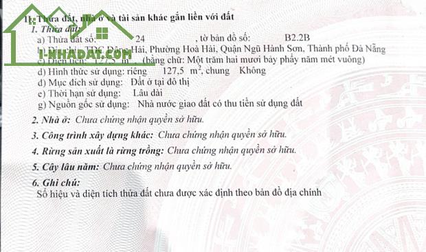 CHÍNH CHỦ BÁN LÔ ĐẤT – VỊ TRÍ ĐẸP NGŨ HÀNH SƠN, ĐÀ NẴNG - 3