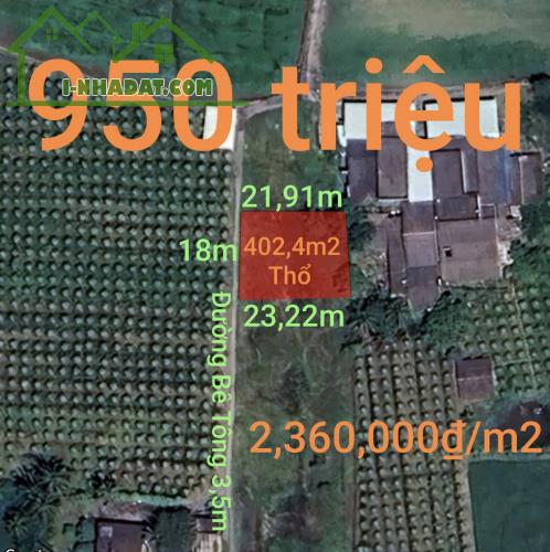 Bán lô đất thổ gần KCN Phú Ngãi Trị giá 950 triệu