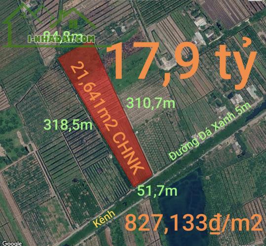 Bán lô đất CHNK không dính quy hoạch cho chuyển thổ giá 17,9 tỷ