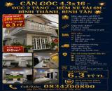 🏡 CĂN GÓC 4.3m x 16m – ĐÚC 2 TẦNG – HẺM XE TẢI 6M 📍 Bình Thành, Bình Tân  💥