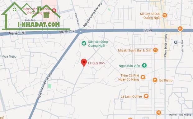 ♥ Đất MT Lê Quý Đôn, TP Quảng Ngãi,106m2, ngang 4.5m, 2 mặt thoáng, Kinh doanh tốt, 2.2 tỷ - 2