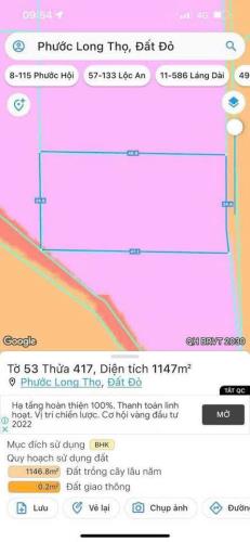 CHỈ 780 TRIỆU SỞ HỮU NGAY LÔ ĐẤT ĐẸP TẠI xã đất đỏ