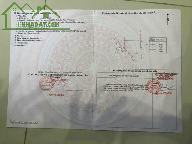 CHỈ 780 TRIỆU SỞ HỮU NGAY LÔ ĐẤT ĐẸP TẠI xã đất đỏ - 1