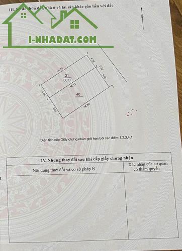 📌Đông Trù ĐÔNG HỘI CŨ- DA-HN  📌Diện tích 60m2 full thổ cư,   mặt tiền vuông vắn 4.1m.  D - 2