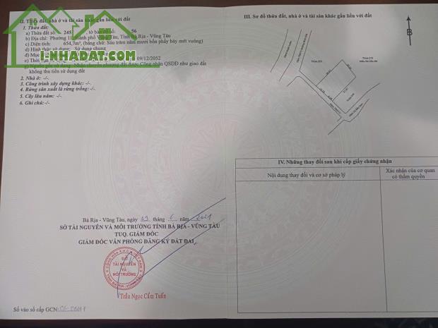 HOT!!! CHÍNH CHỦ CẦN BÁN GẤP LÔ ĐẤT ĐẸP VŨNG TÀU - GIÁ CHỈ 1,3 TỶ - 4