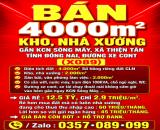 BÁN RẺ 4000m2 KHO, NHÀ XƯỞNG THIỆN TÂN, TP ĐỒNG NAI GẦN KCN SÔNG MÂY, SỔ HỒNG RIÊNG