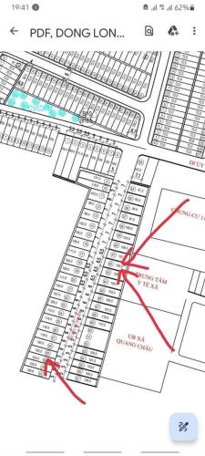 Chính chủ bán đất lô đất đấu giá Đồng Vân Quang Châu khu vực Đồng Nhỏ dt 104m mt 6,5m