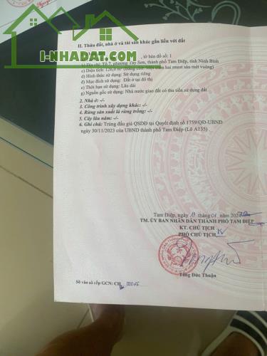 BÁN ĐẤT ĐẸP TRUNG TÂM PHƯỜNG TAM ĐIỆP, NINH BÌNH – GIÁ CHỈ 2,93 TỶ - 2