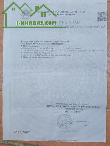 SỞ HỮU NGAY LÔ ĐẤT ĐẸP - GIÁ TỐT - Vị TríTại : Ấp 4 - Xã Trà Vong - Huyện Tân Biên - Tỉnh - 3