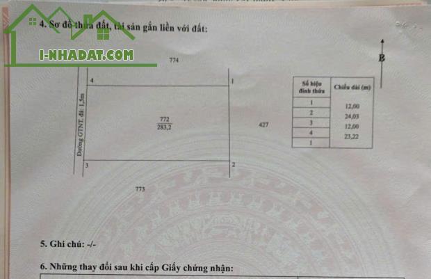 Bán lô đất thổ gần KCN Phú Ngãi Trị giá 750 triệu - 2