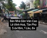 Bán Gấp nhà Lê Vĩnh Hoà, gần Văn Cao, 3.6x18m, 1 lầu, 8.5 tỷ