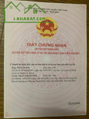 CHÍNH CHỦ CẦN BÁN LÔ ĐẤT CÓ VỊ TRÍ ĐẸP TẠI XÃ NINH THẮNG - H. HOA LƯ - TỈNH NINH BÌNH. - 1