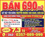 BÁN 690m2 ĐẤT MẶT TIỀN ĐƯỜNG NGUYỄN HOÀNG BUÔN BÁN GẦN CHỢ SÔNG TRẦU, TRẢNG BOM, ĐỒNG NAI
