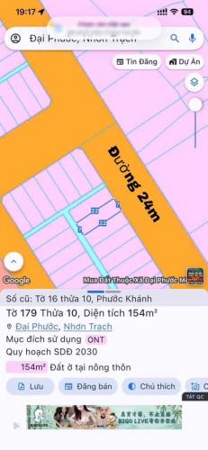 CẦN BÁN LÔ ĐẤT TDC PHƯỚC KHÁNH, TRỤC CHÍNH , SHR - 1