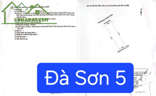 🔴💥Bán đất MT đường ĐÀ SƠN 5 - Cạnh ĐH Duy Tân