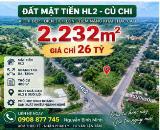 2.232M² ĐẤT MẶT TIỀN HL2- CỦ CHI – NGANG 17M – 400M² THỔ CƯ – GIÁ 26 TỶ